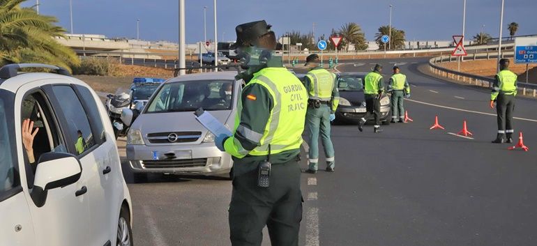 Imagen de un control de la Guardia Civil