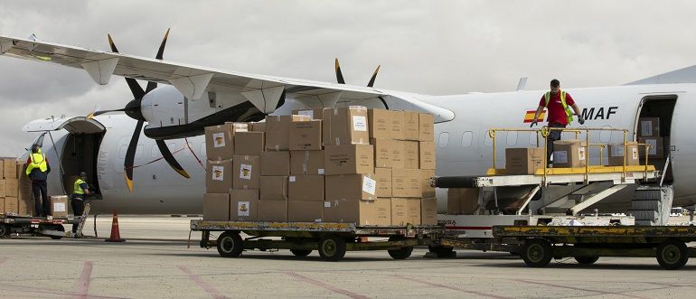 Llega un nuevo avión con material sanitario adquirido por el Gobierno de Canarias en China