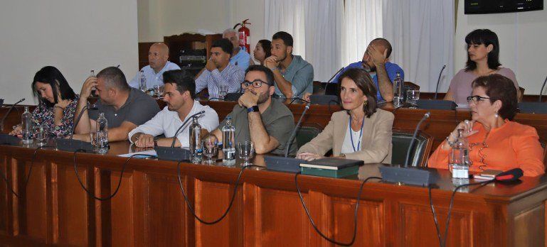 Concejales de Coalición Canaria en el Pleno del Ayuntamiento de Arrecife