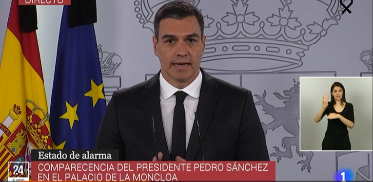 Pédro Sánchez anuncia que pedirá una sexta y última prórroga del estado de alarma