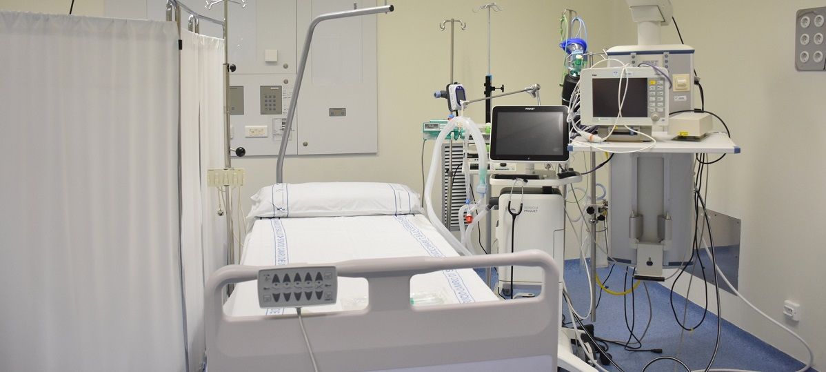 Camas de UCI habilitadas en el Hospital Molina Orosa durante la pandemia de Covid