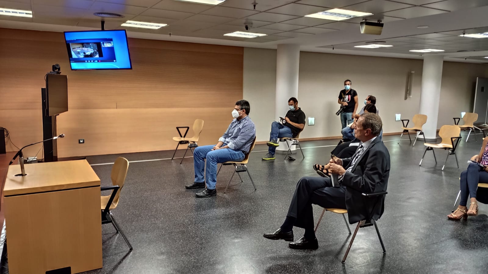 El gerente de Lancelot, Javier Betancort y el ex interventor del Ayuntamiento de Arrecife, Carlos Saenz en el juicio Montecarlo