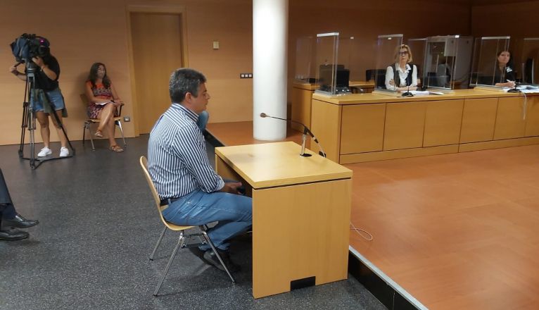 Javier Betancort, gerente de Lancelot Medios, durante el juicio de Montecarlo