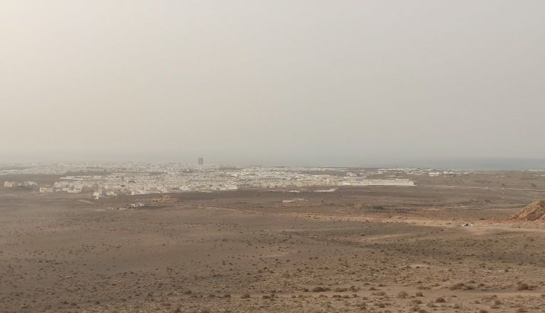 Vista de Arrecife en la mañana de este martes 