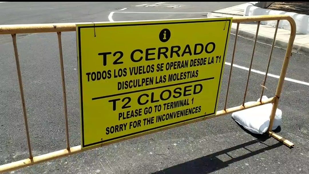 La Terminal 2 del Aeropuerto de Lanzarote sigue cerrada