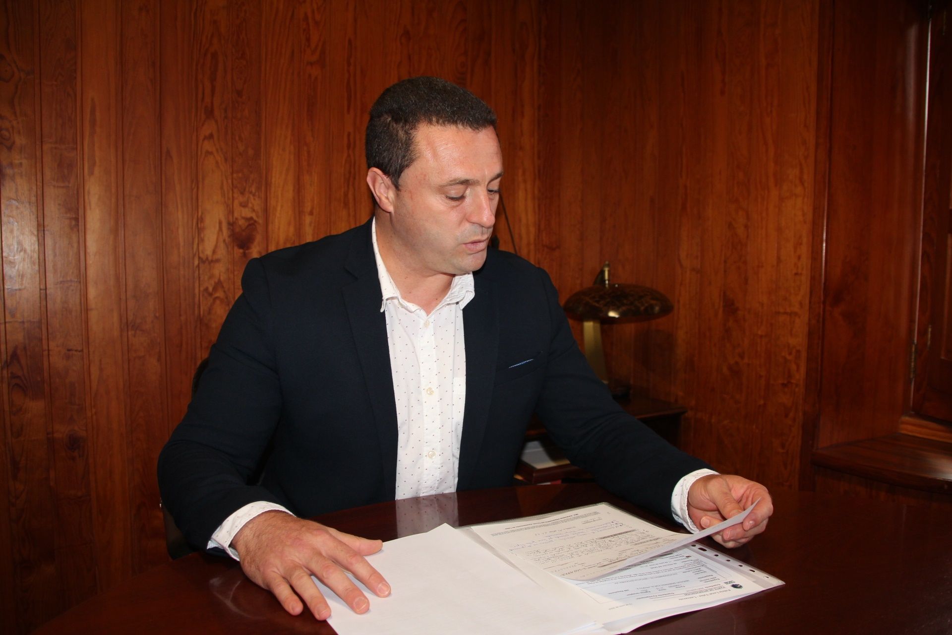 El alcalde de Yaiza, Óscar Noda