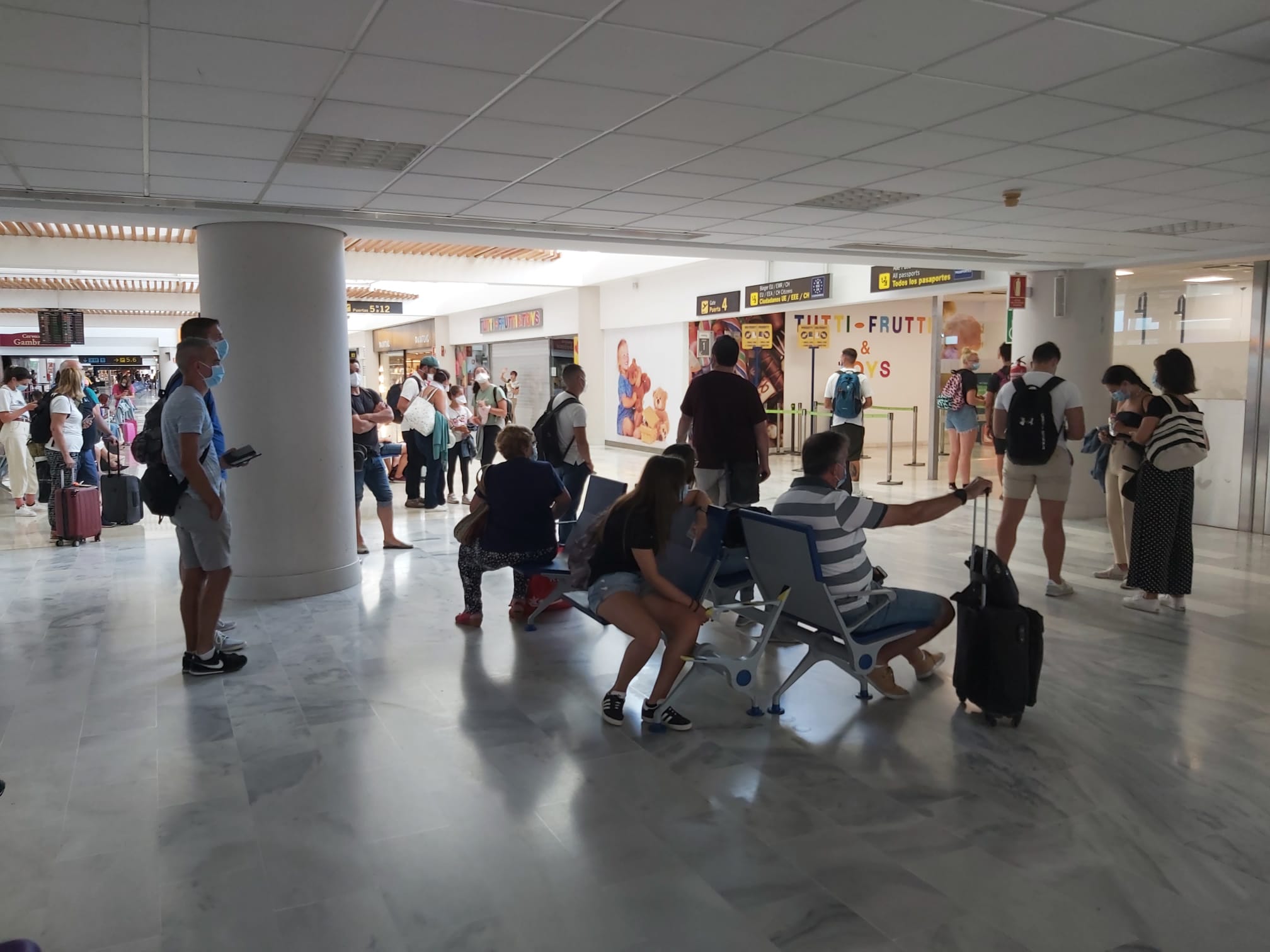 Zona de embarque del aeropuerto de Lanzarote