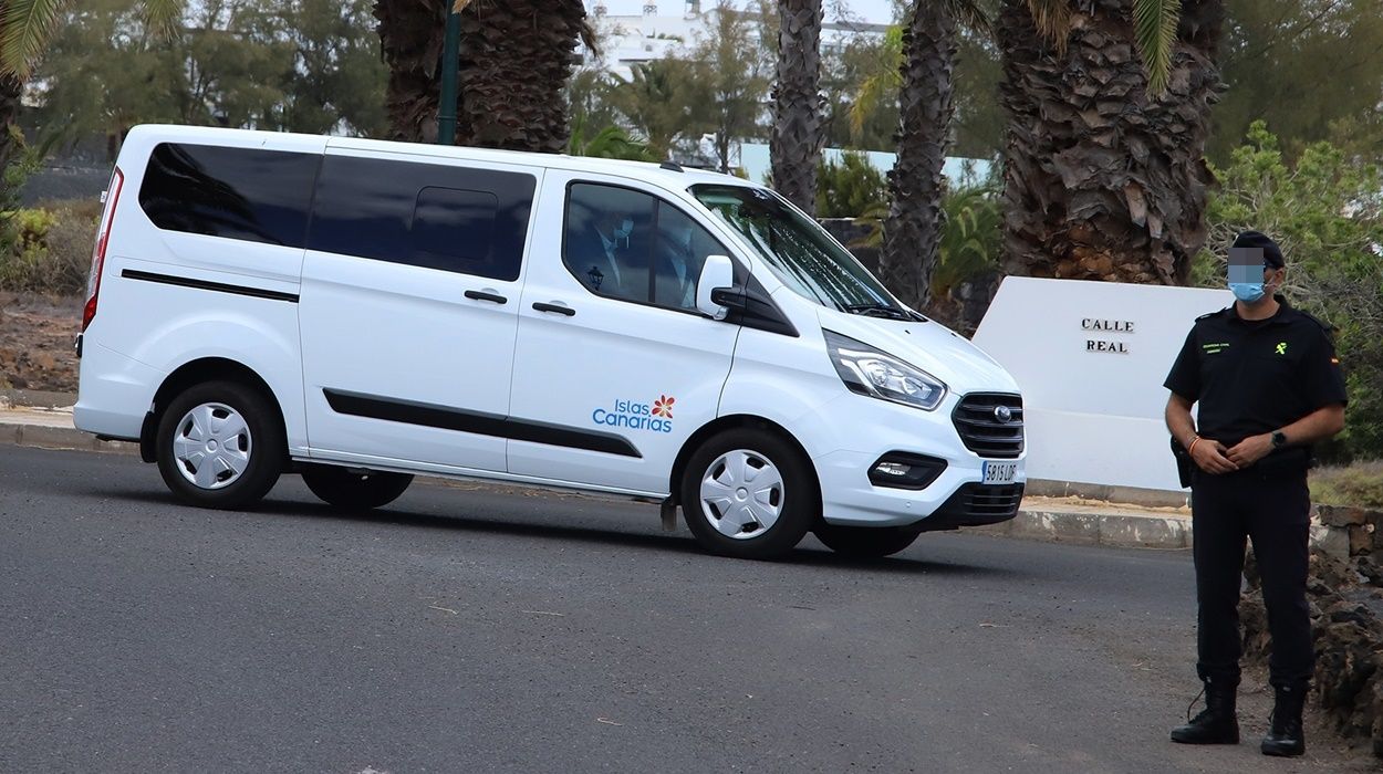 Llegada de Pedro Sánchez a la residencia La Mareta de Lanzarote