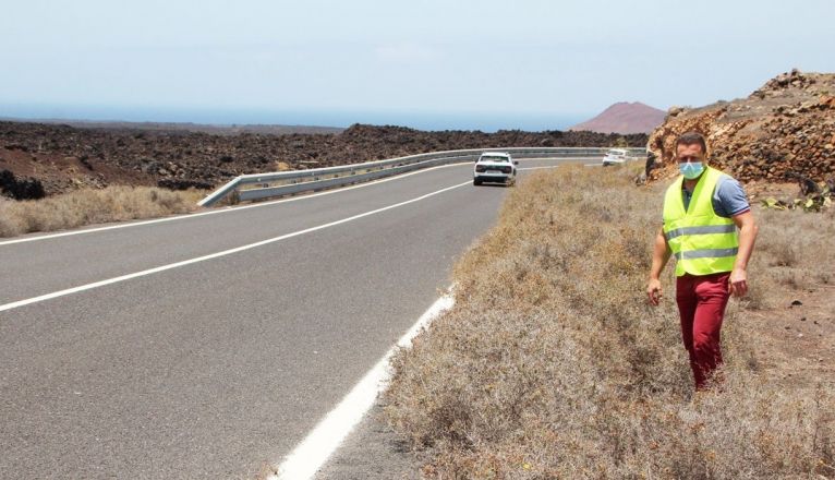 Estado de la carretera Yaiza-El Golfo