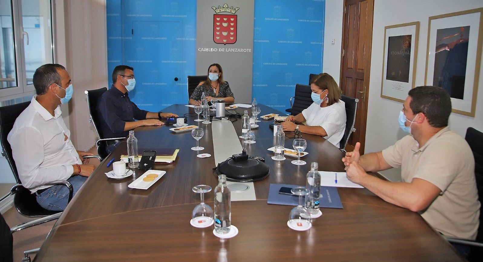 Reunión entre la presidenta del Cabildo y alcaldes de la isla por la crisis del Covid 19