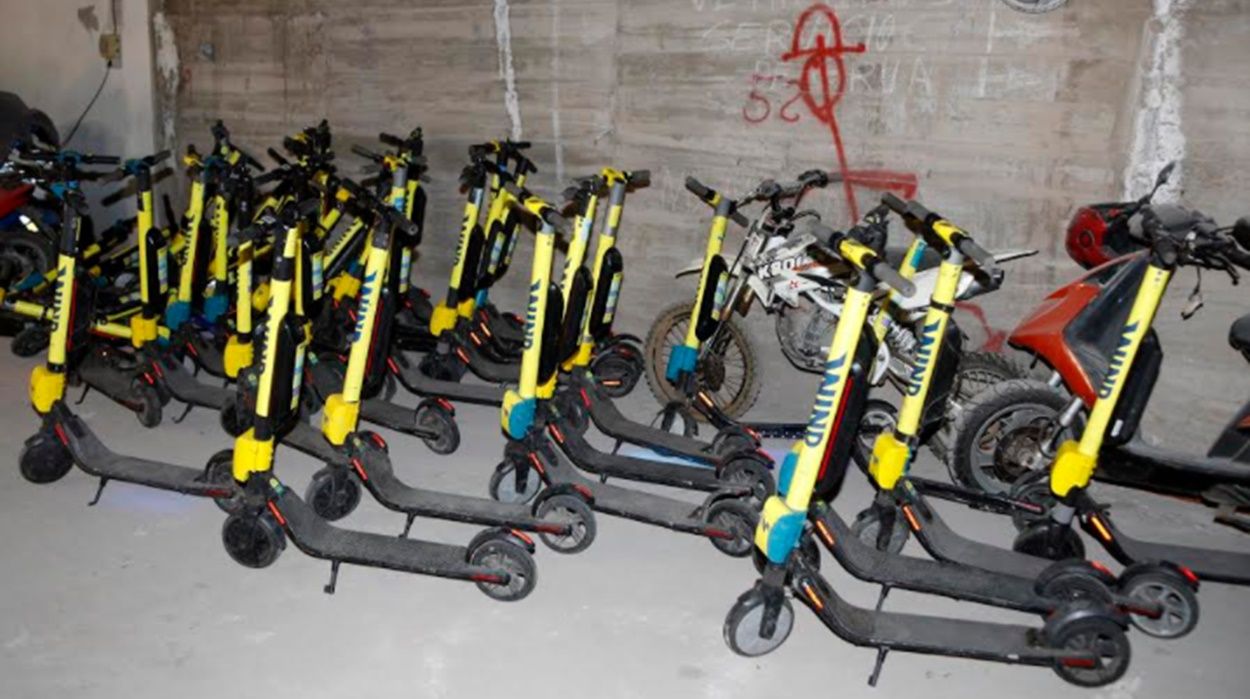 Patinetes incautados por la Policía Local en Costa Teguise