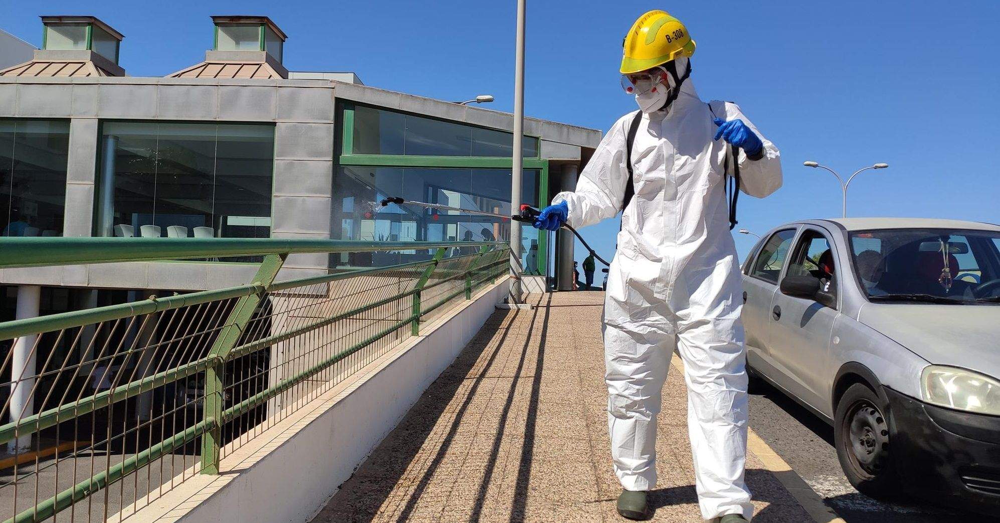 Disinfection at the Molina Orosa Hospital during the Covid pandemic