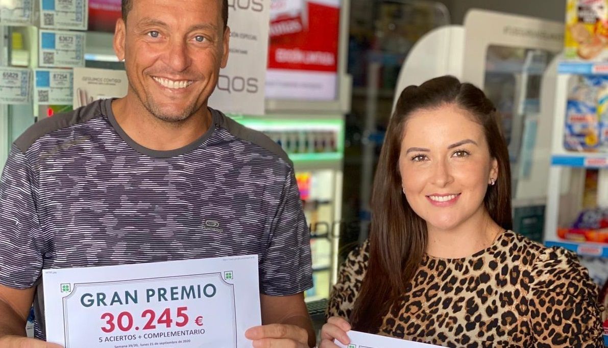 Premio de la Bonoloto en la Administración de Lotería de San Francisco Javier