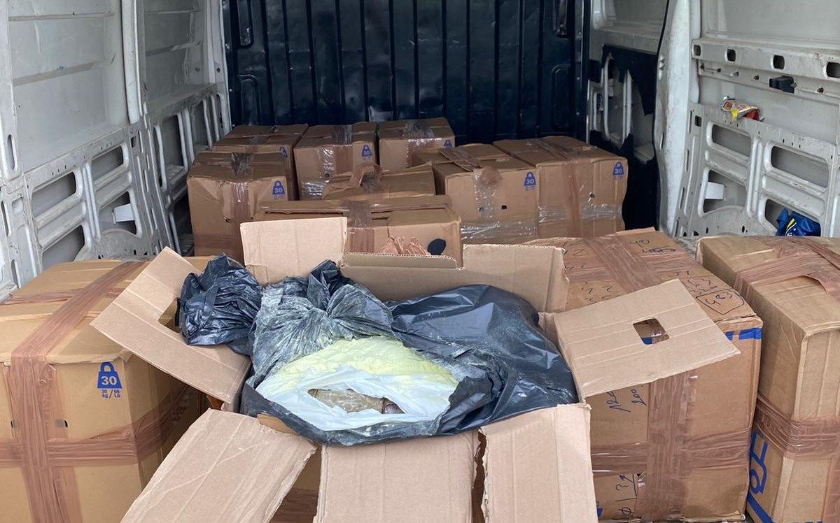 Imagen del hachís incautada por la Guardia Civil