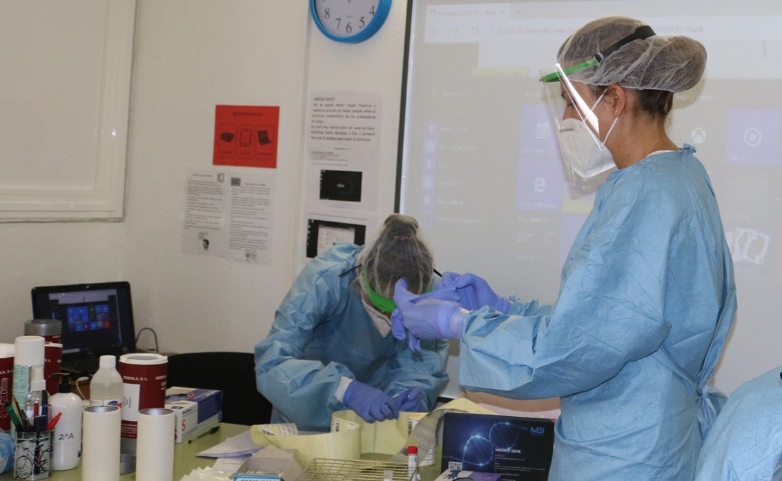 Recogida de muestras para realizar pruebas de coronavirus en Lanzarote
