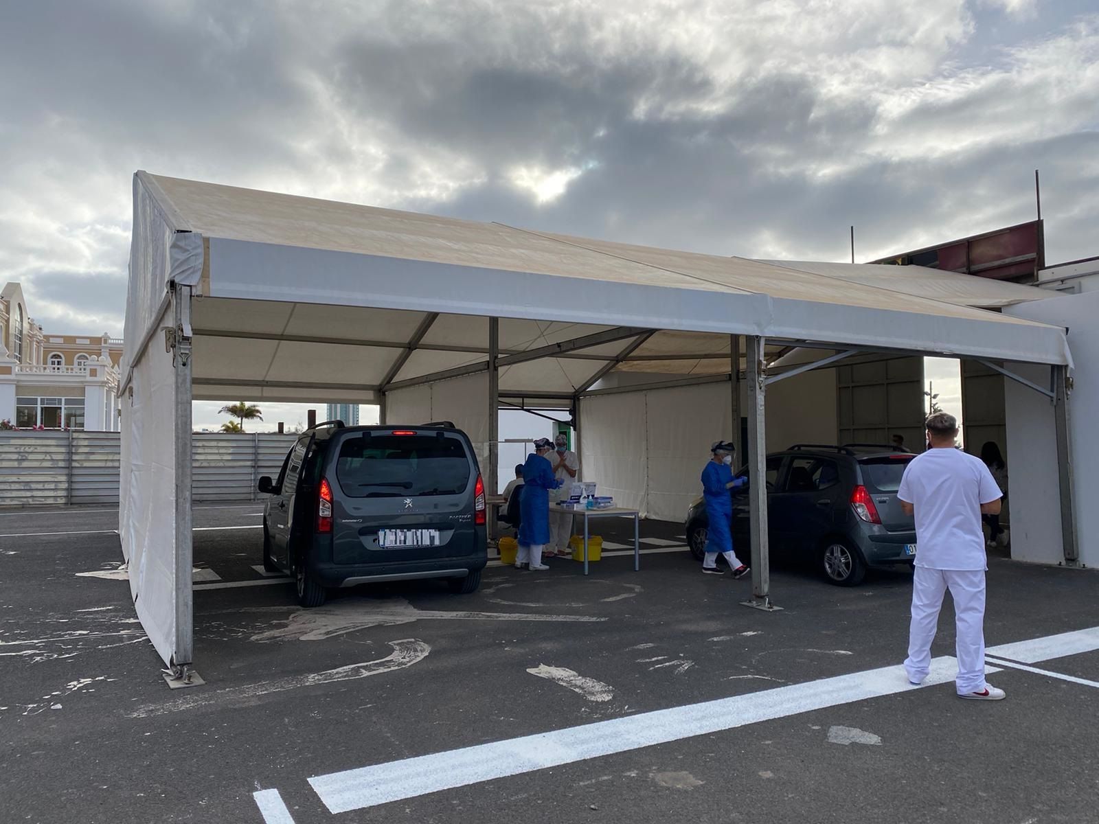 Covid-Auto en el Recinto Ferial de Arrecife