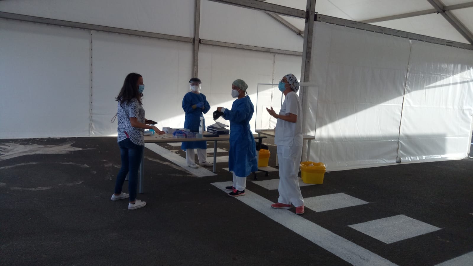 Covid-Auto en el Recinto Ferial de Arrecife