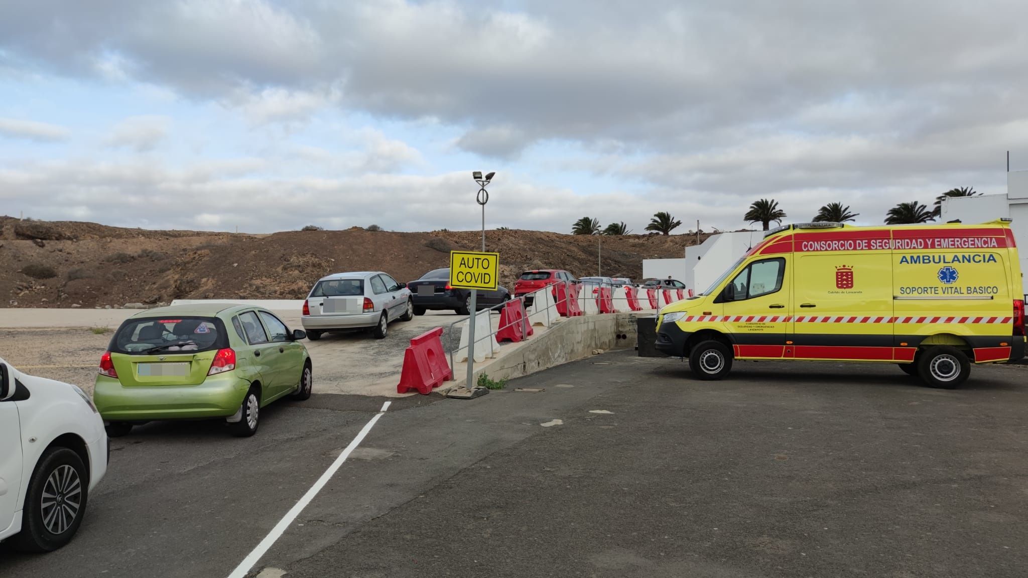 Covid-Auto en el Recinto Ferial de Arrecife