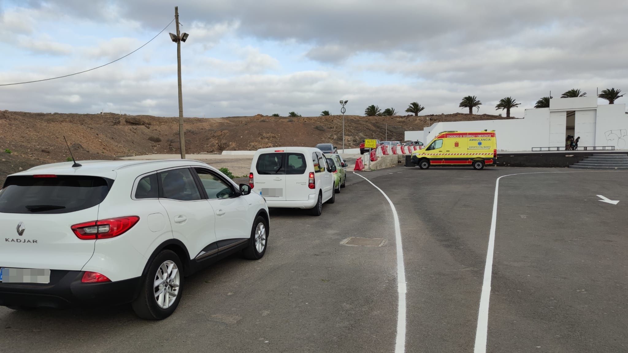 Covid-Auto en el Recinto Ferial de Arrecife
