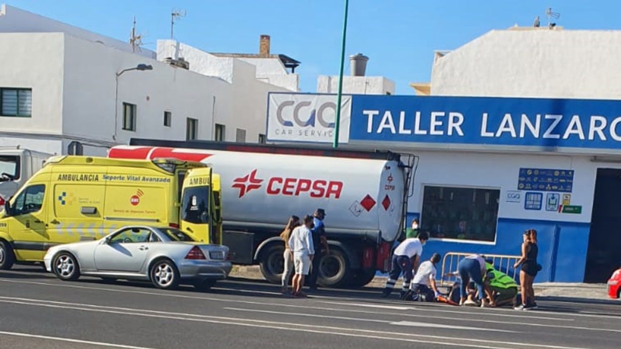 Atropello en la carretera de San Bartolomé
