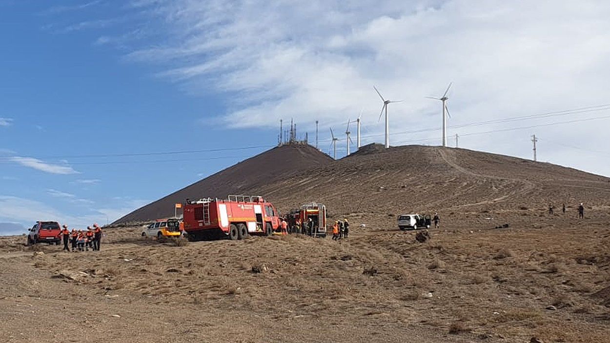 Simulacro de accidente aéreo en Montaña Mina