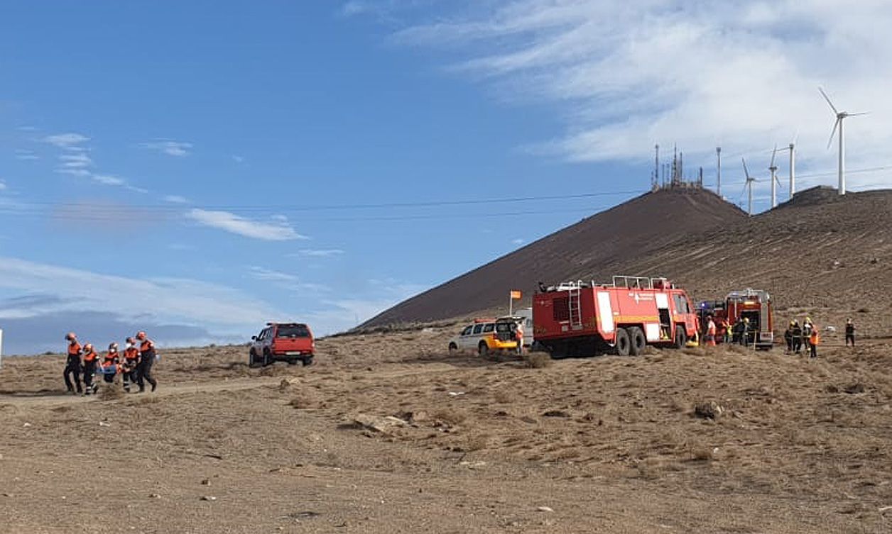 Imágenes del simulacro de accidente aéreo 