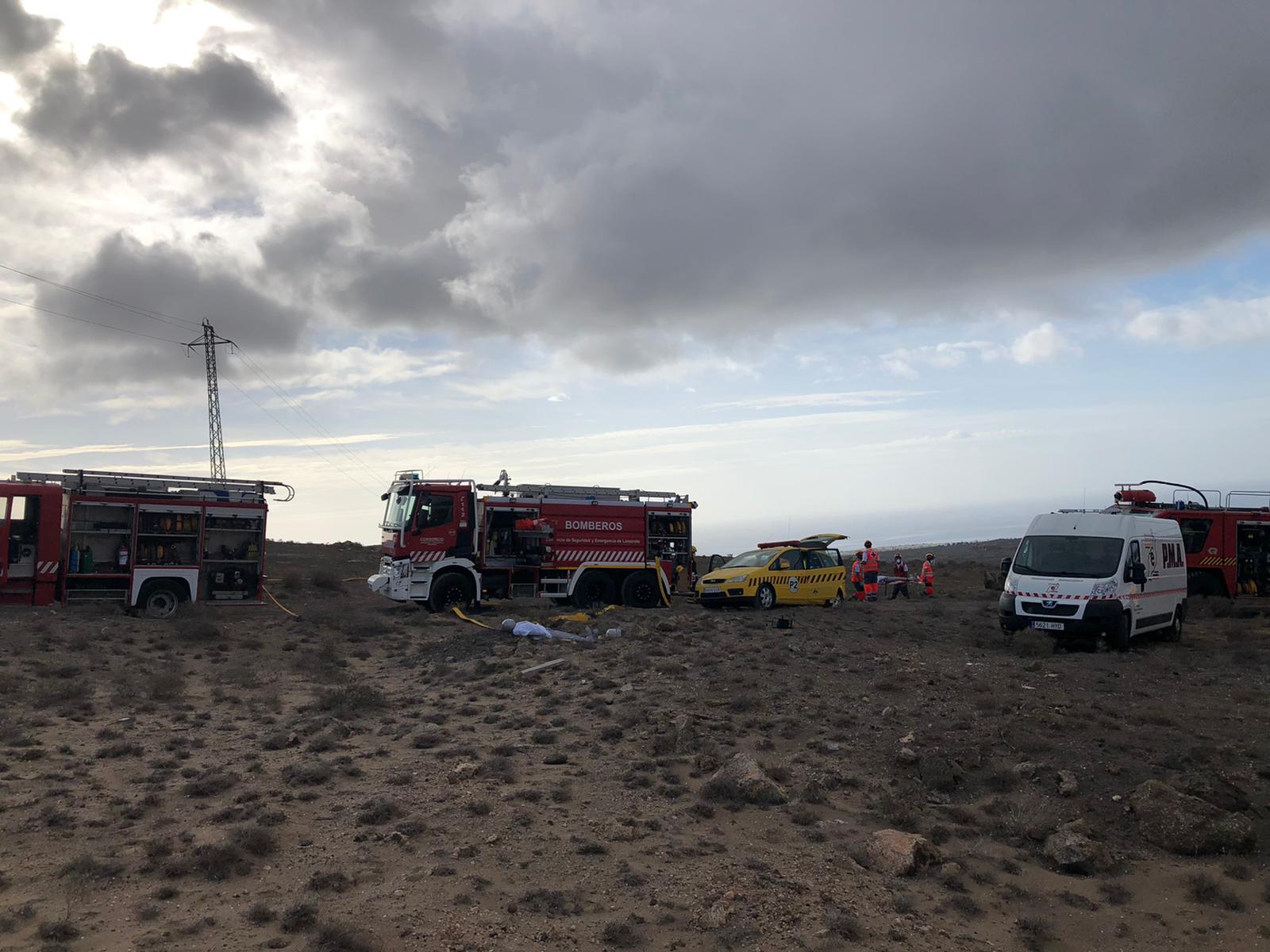 Imágenes del simulacro de accidente aéreo 