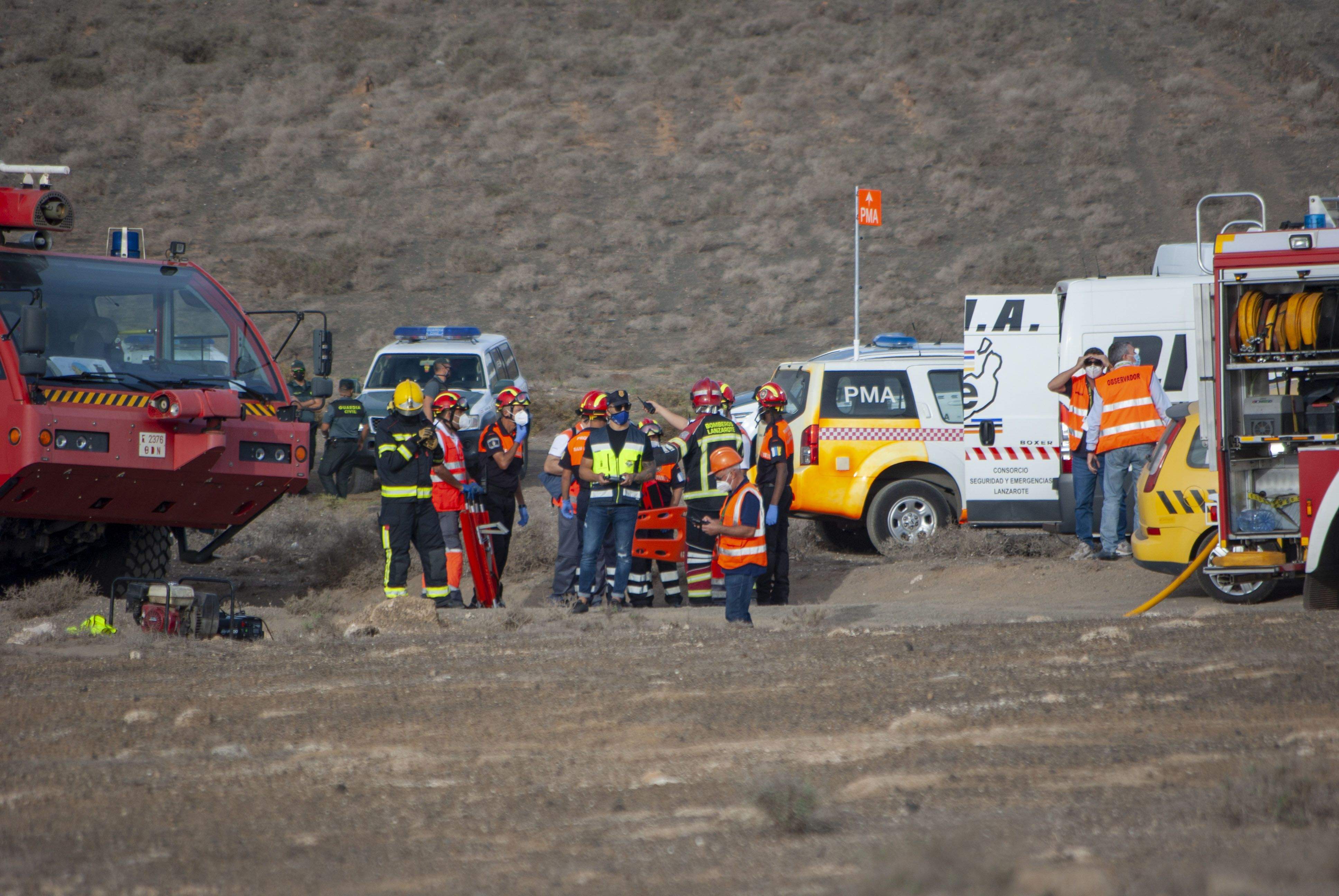 Imágenes del simulacro de accidente aéreo 