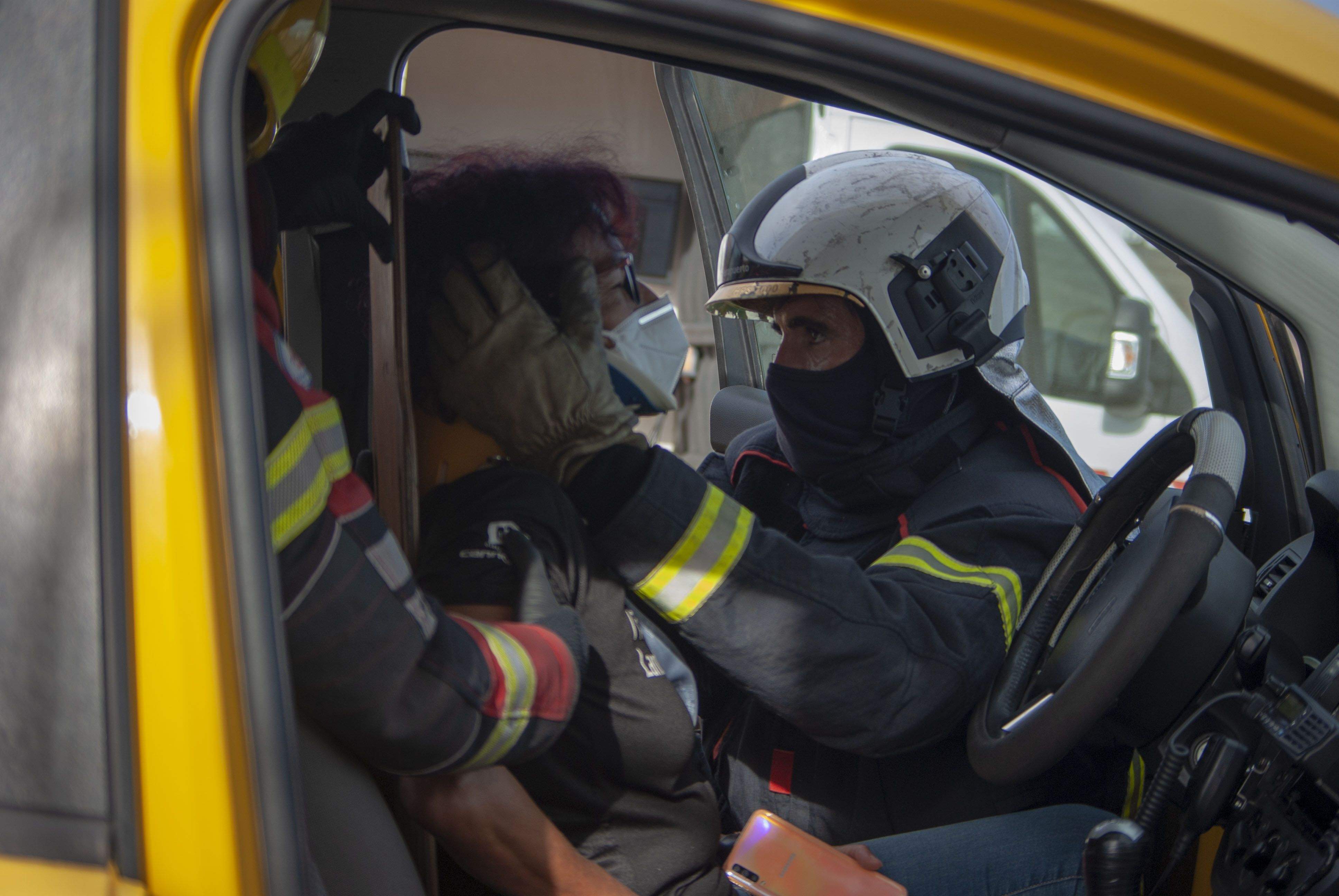 Imágenes del simulacro de accidente aéreo 