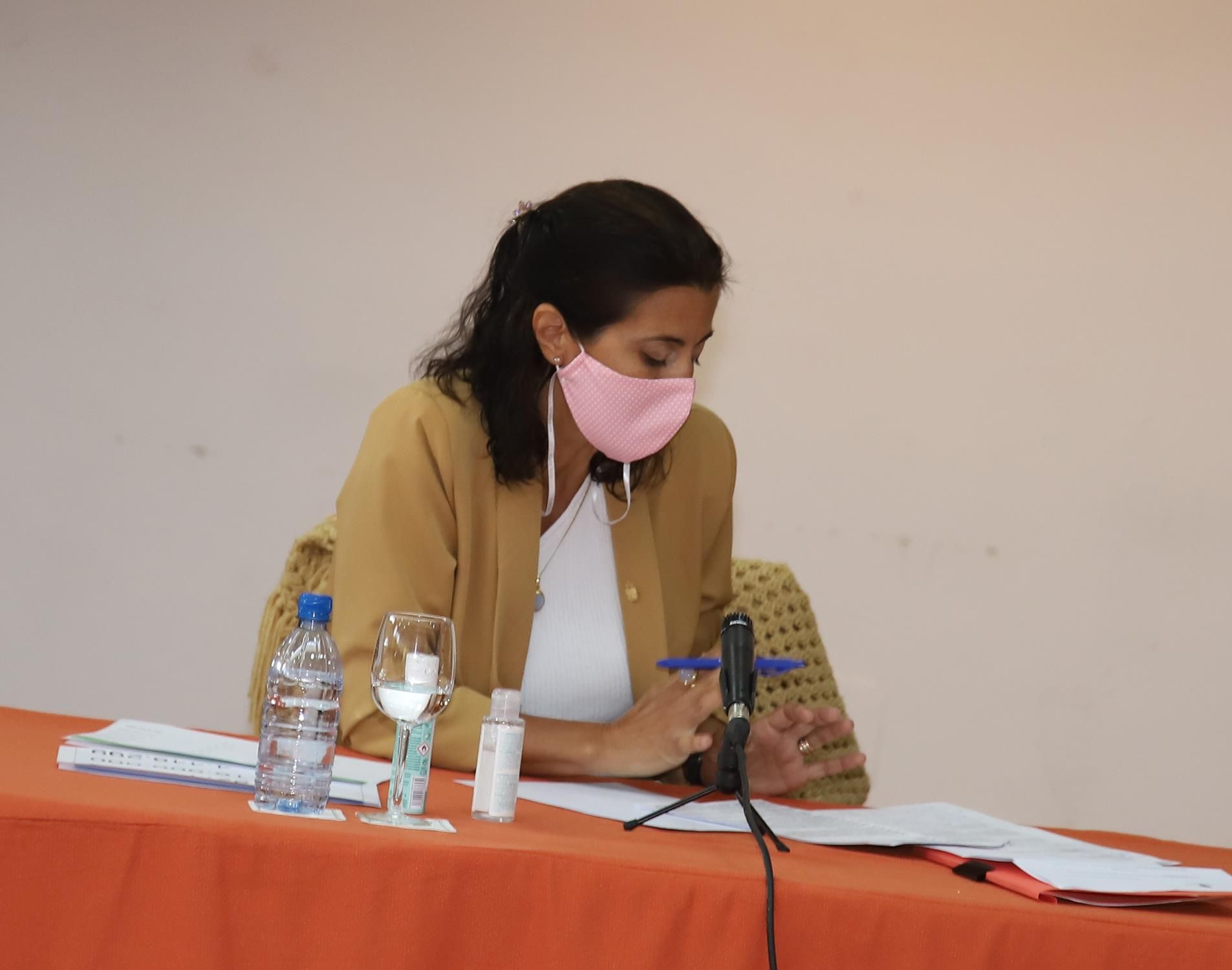 Pleno del Ayuntamiento de Haría sobre el convenio de la Cueva de Los Verdes.