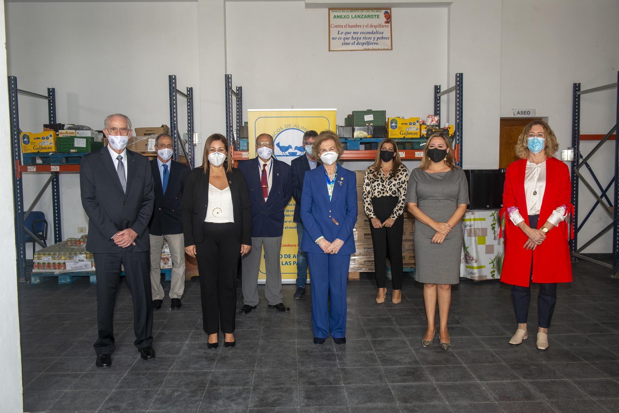Visita Reina Sofía al Banco de Alimentos Lanzarote 
