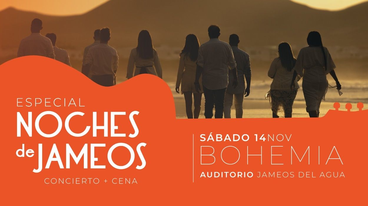 Cartel de Noche de Jameos con Bohemia Lanzarote