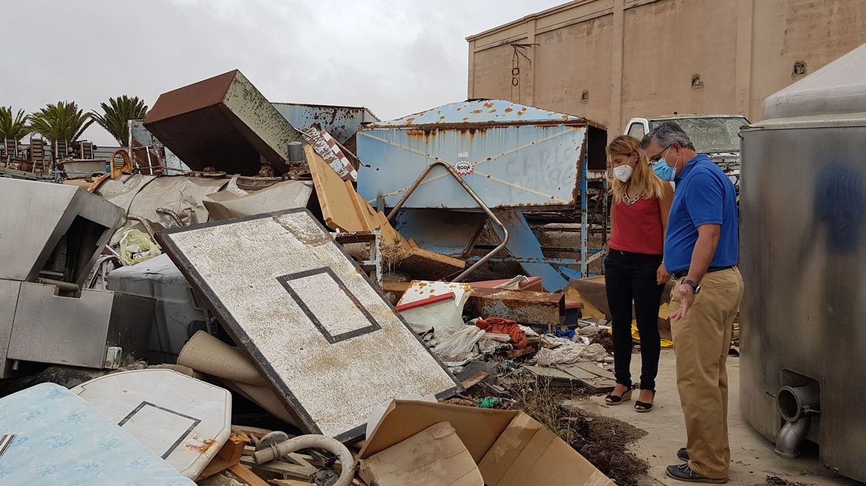 Concejales del PSOE en el Complejo Agroindustrial