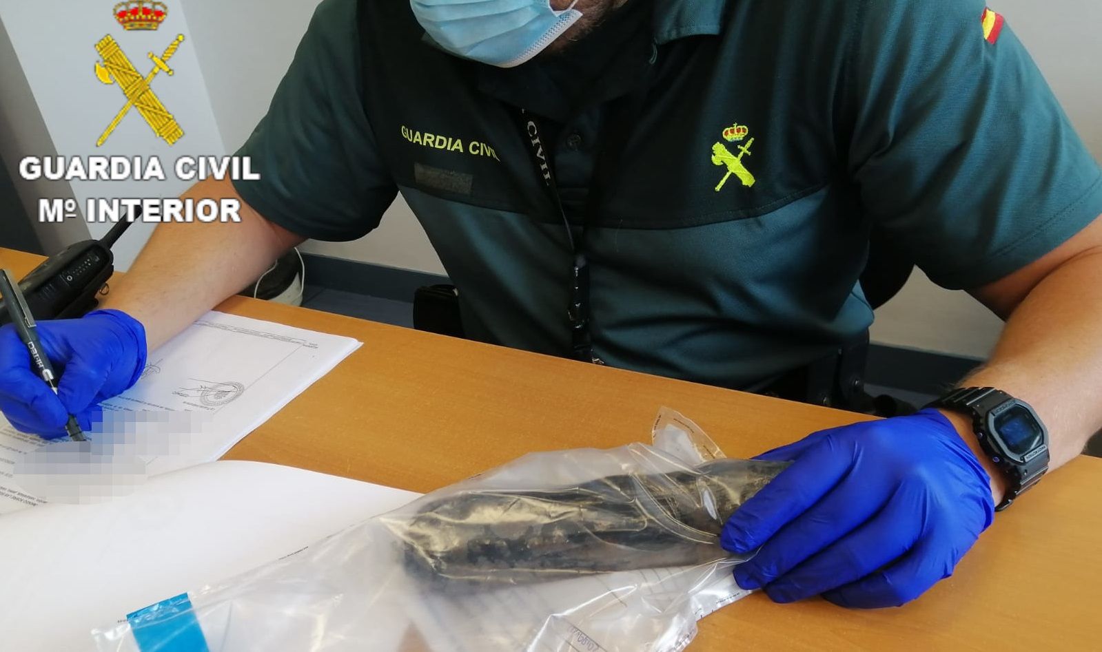 Imagen de la Guardia Civil sobre la incautación de cocaína en el aeropuerto de Lanzarote