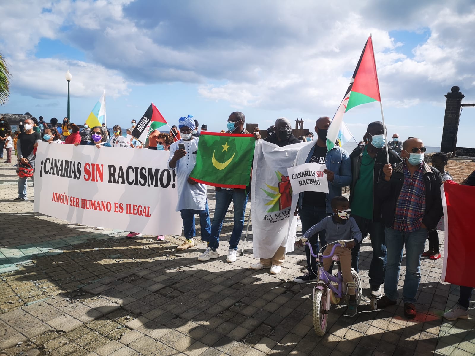 Concentración contra el racismo en Arrecife