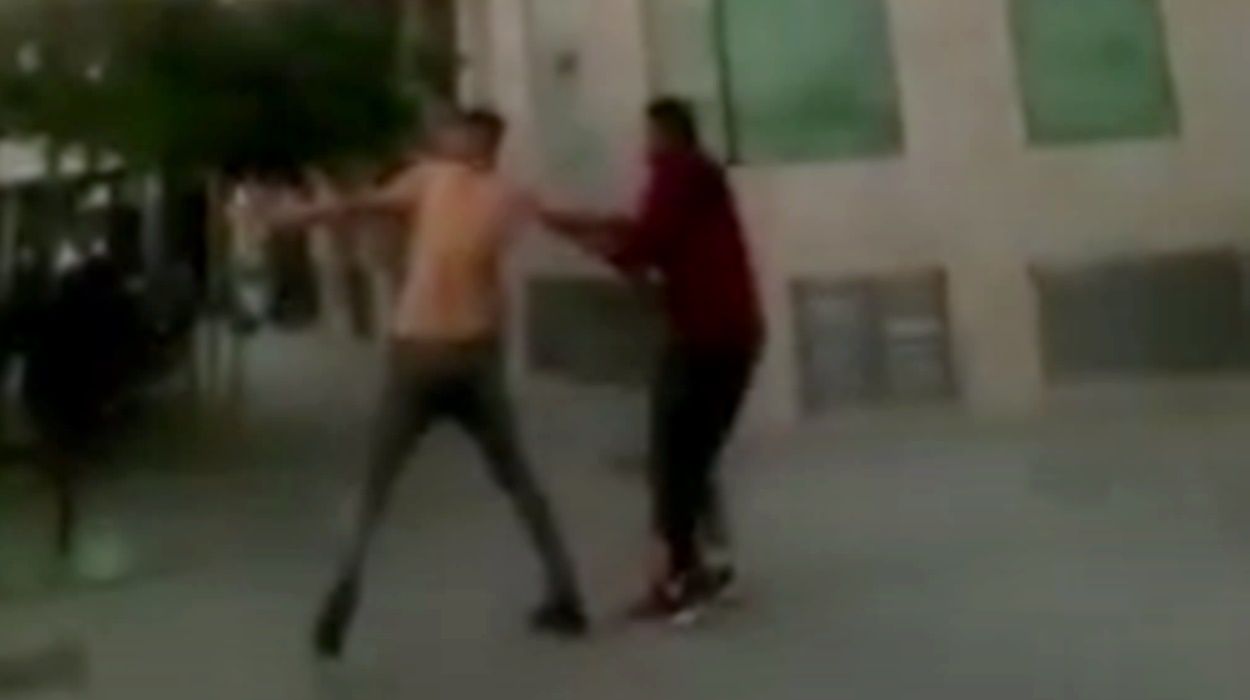Imagen de la pelea que tuvo lugar en la calle Real de Arrecife