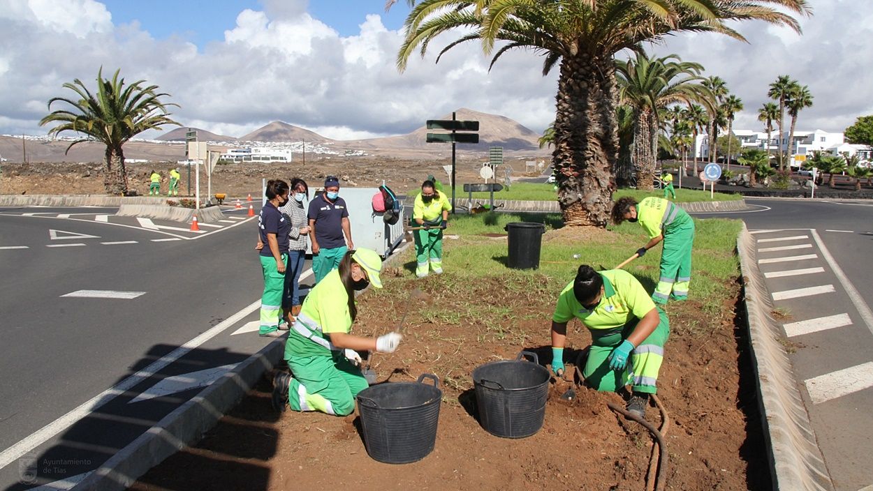 Alumnos trabajadores del PFAE Tegoyo en Verde