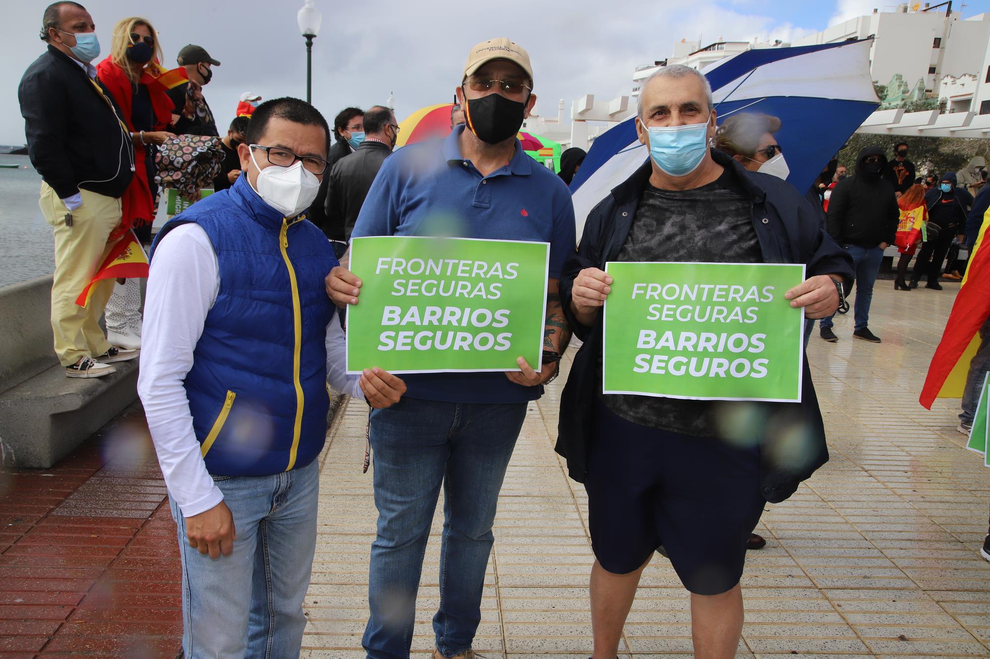 Santiago Abascal lidera la manifestación  en Lanzarote . (Fotos: Sergio Betancort)