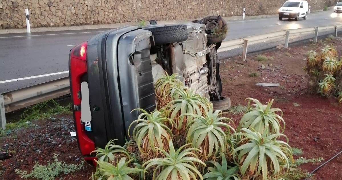 Vuelco cerca de Indelasa