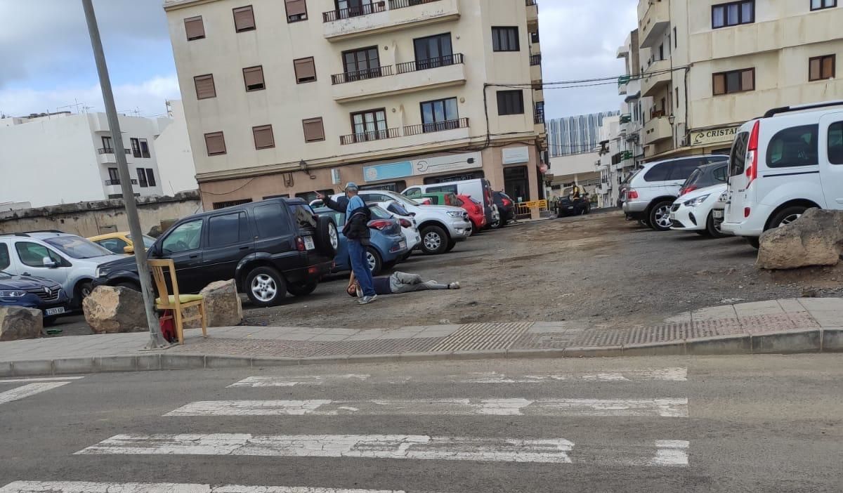 Agresión en la calle Luis Fajardo Ferrer de Arrecife