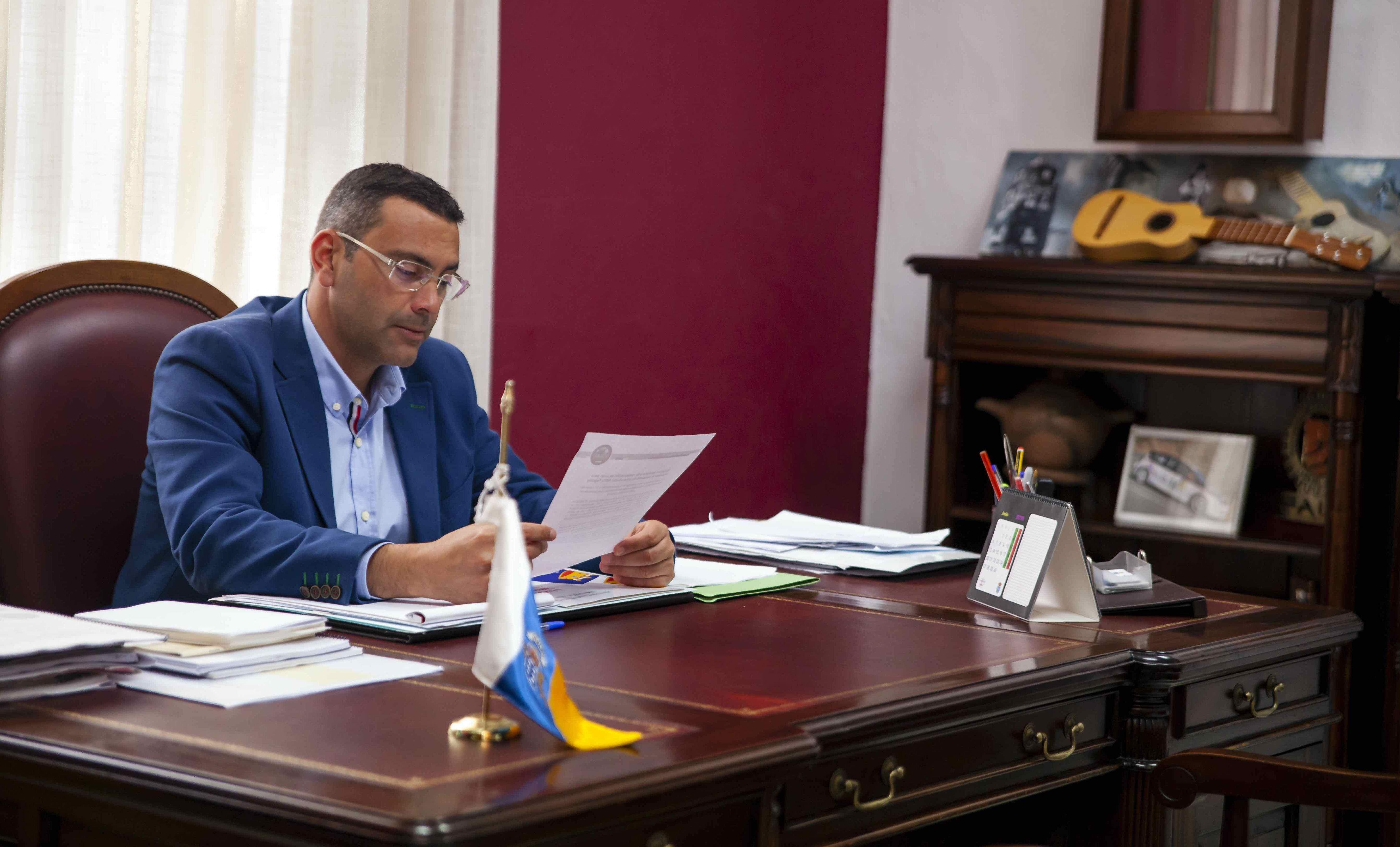 El alcalde de Teguise, Oswaldo Betancort