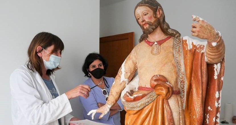 Trabajos de restauración en la Iglesia de Femés