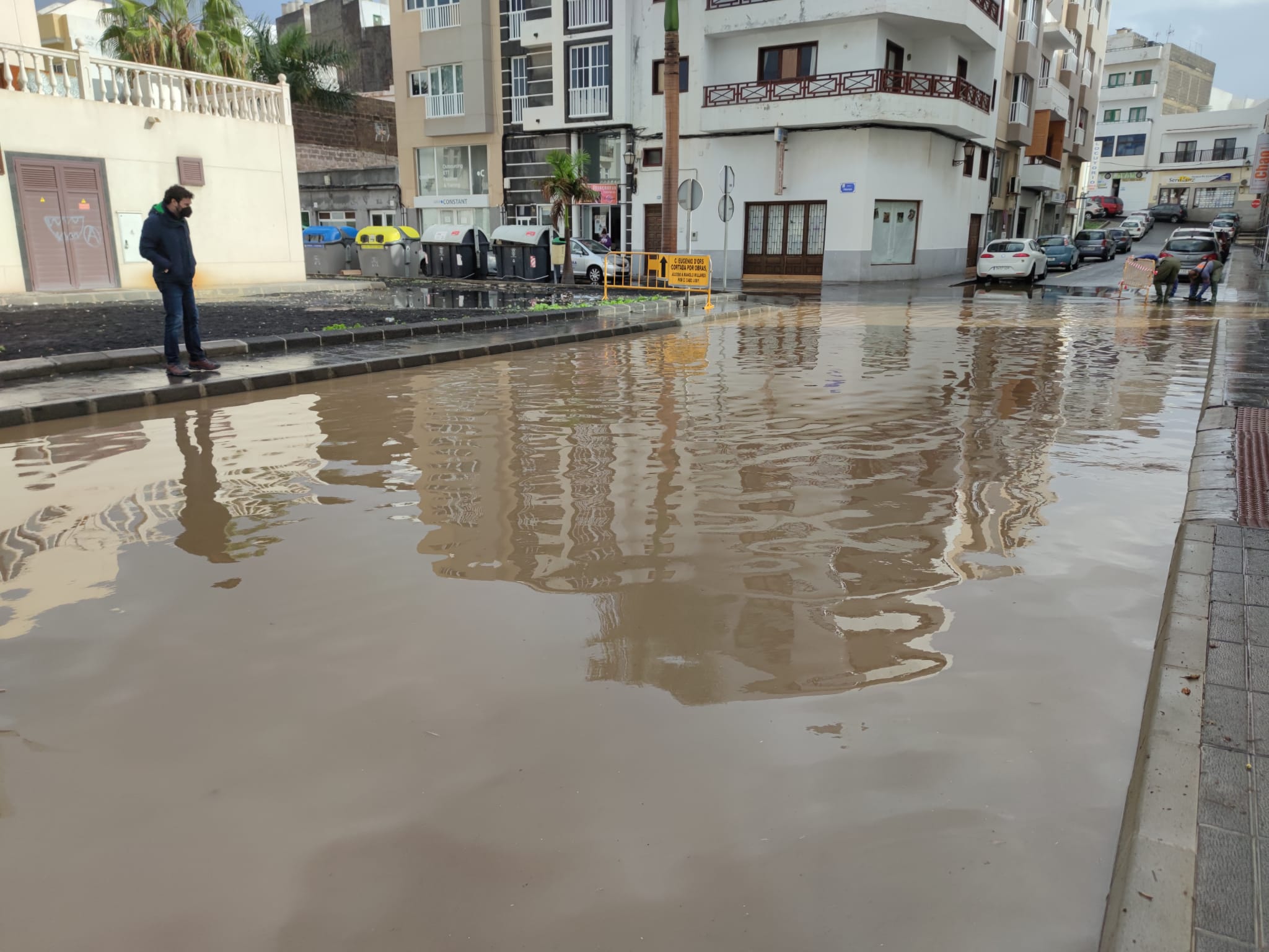 Inundaciones en Arrecife en una imagen de archivo