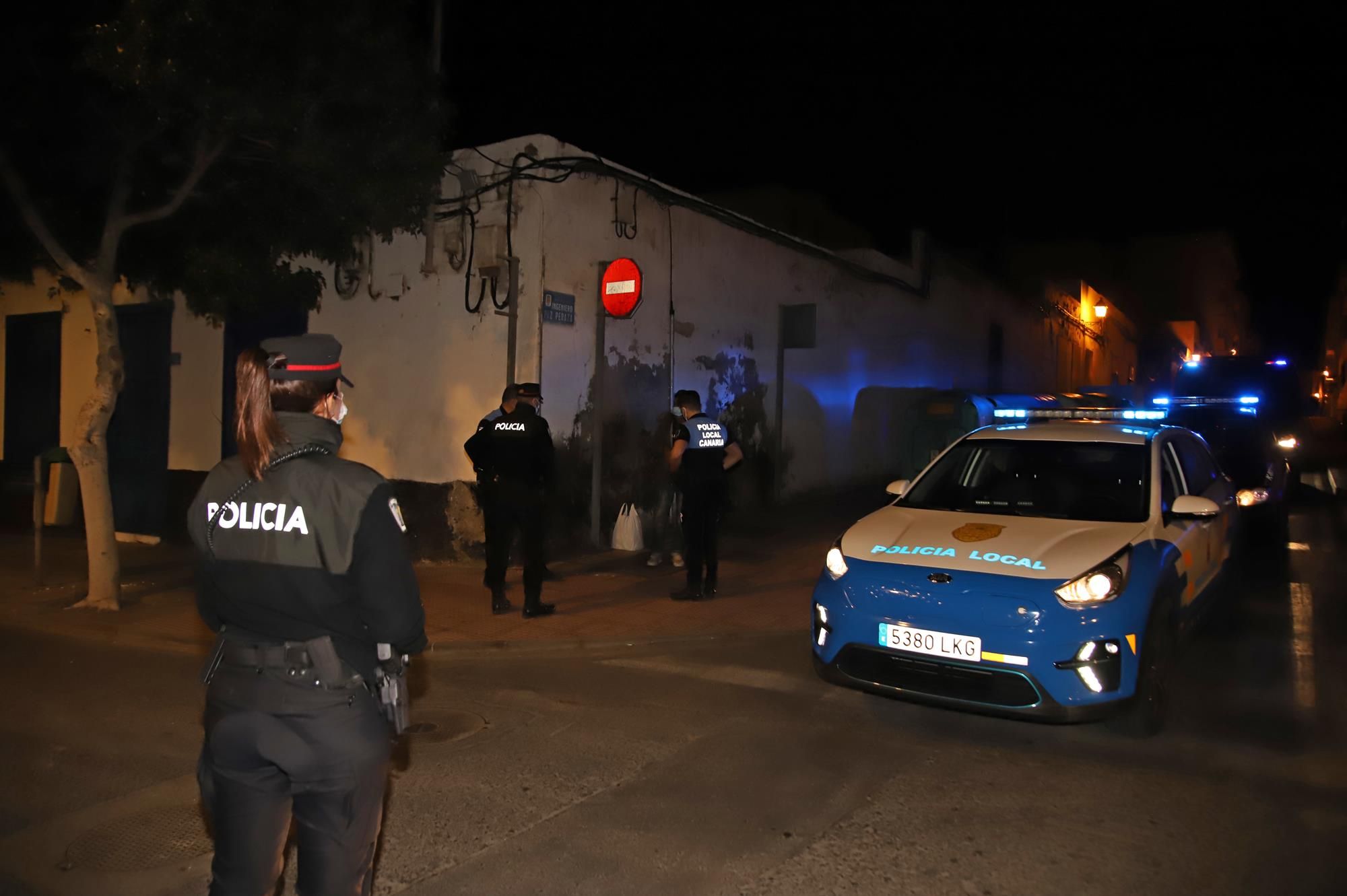 Dispositivo de la Policía Canaria y la Policía Local en Arrecife