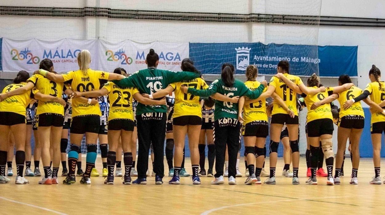 El CB Lanzarote Puerto del Carmen, en el partido disputado en Málaga