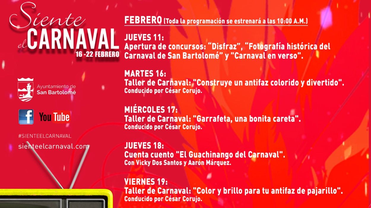 Programación del Carnaval online de San Bartolomé