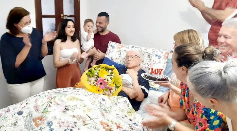 María Lemes, en su 107 cumpleaños
