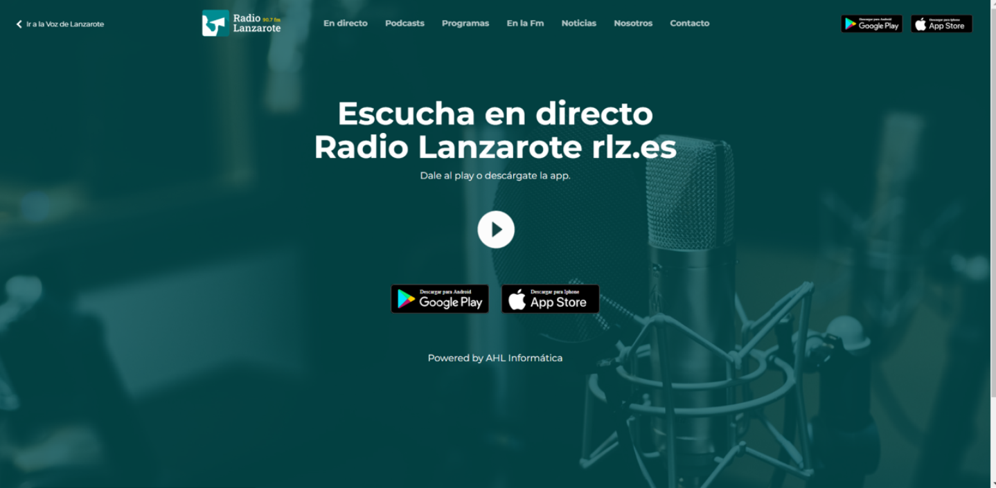 Nuevo sitio web de Radio Lanzarote