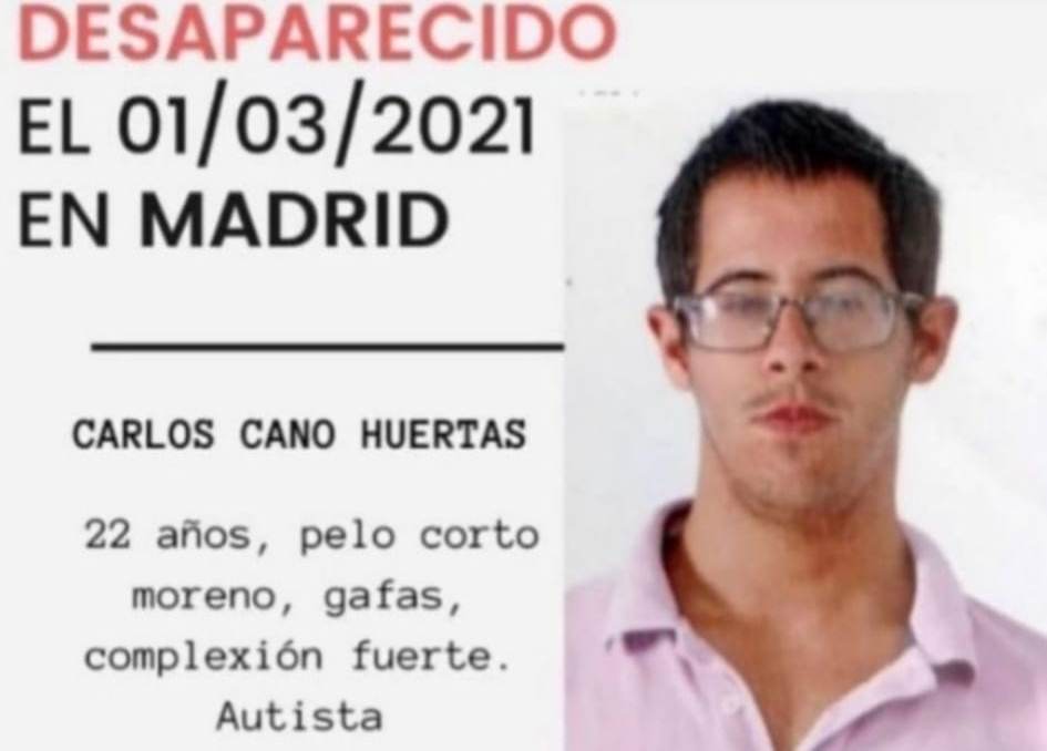Cartel del joven desaparecido