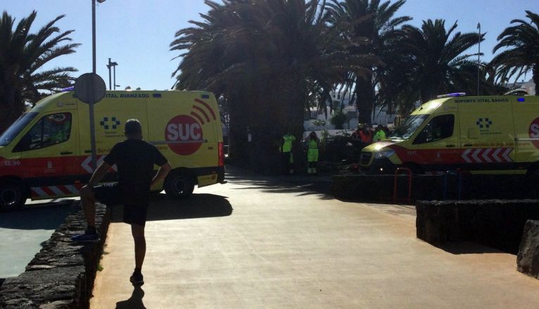 Accidente en la Playa de Las Cucharas de Costa Teguise